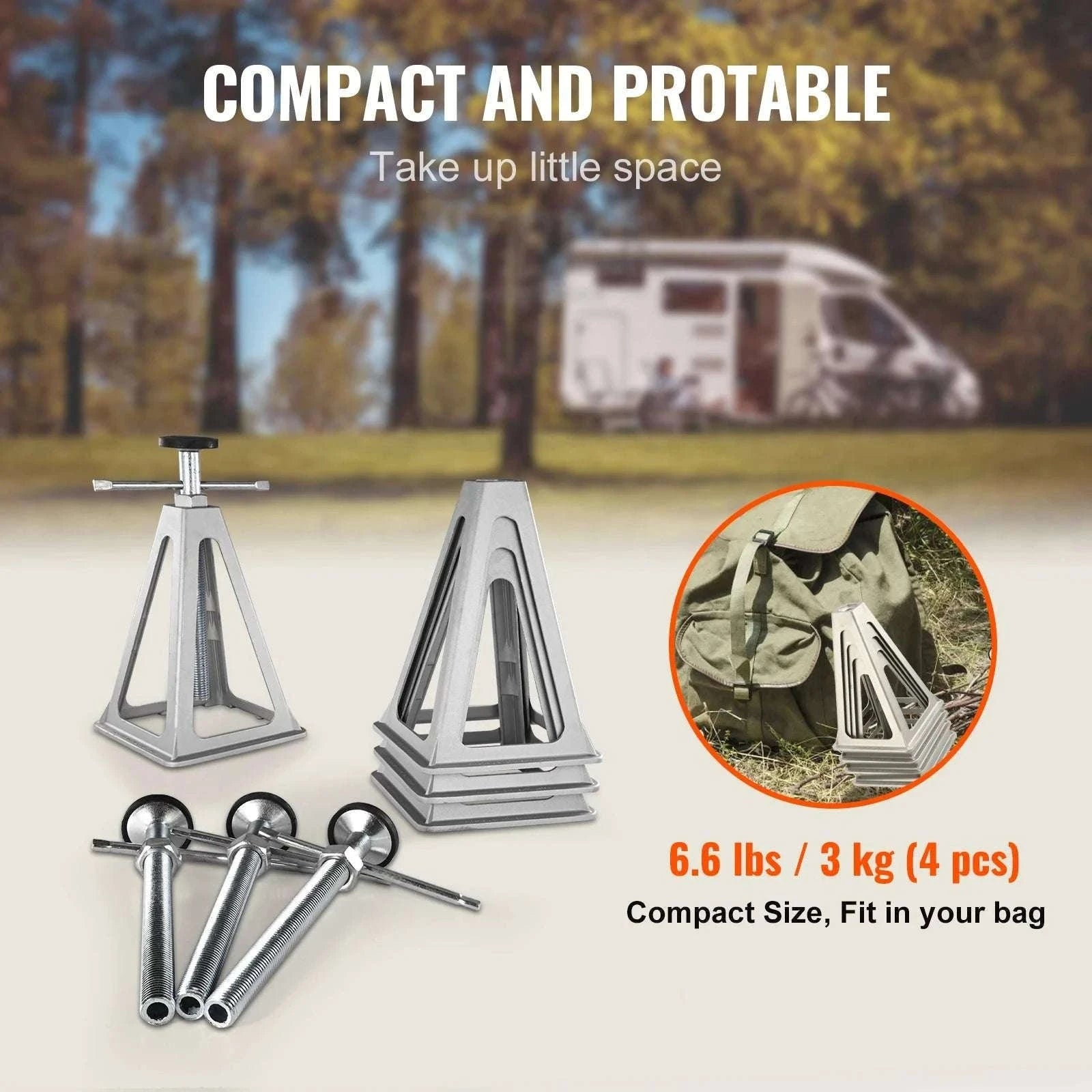 4 Pack RV Stabilizer Jacks 6000 lbs Adjustable Aluminum Leveling-france
