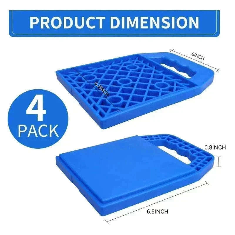4-Pack RV Stabilizing Jack Pads with Handle for Camper and Travel Trailer-4Pcs Yellow