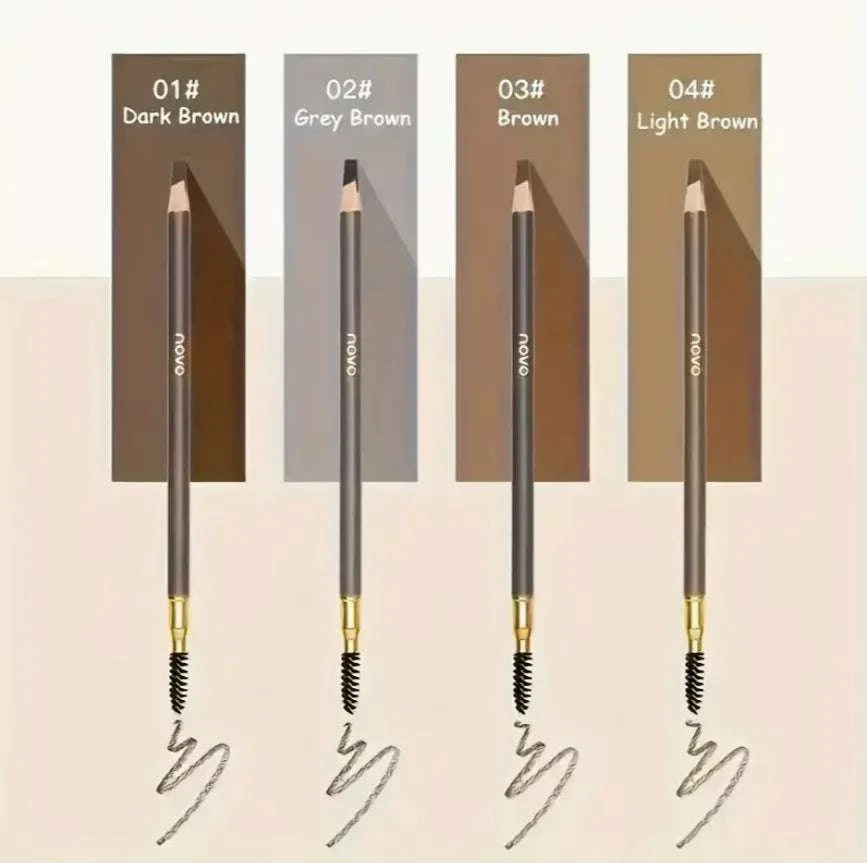 4 Pack Waterproof Eyebrow Pencils with Spoolie for Natural Brows-4Pcs / United States / 40g