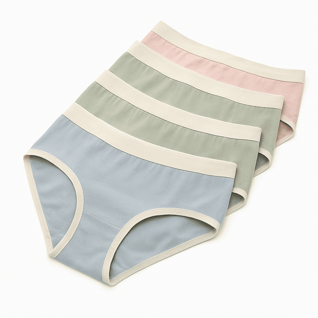 4-Pack Women's Seamless Modal Briefs for Smooth Everyday Wear-L / YellowGreenGrayApri / 4pcs