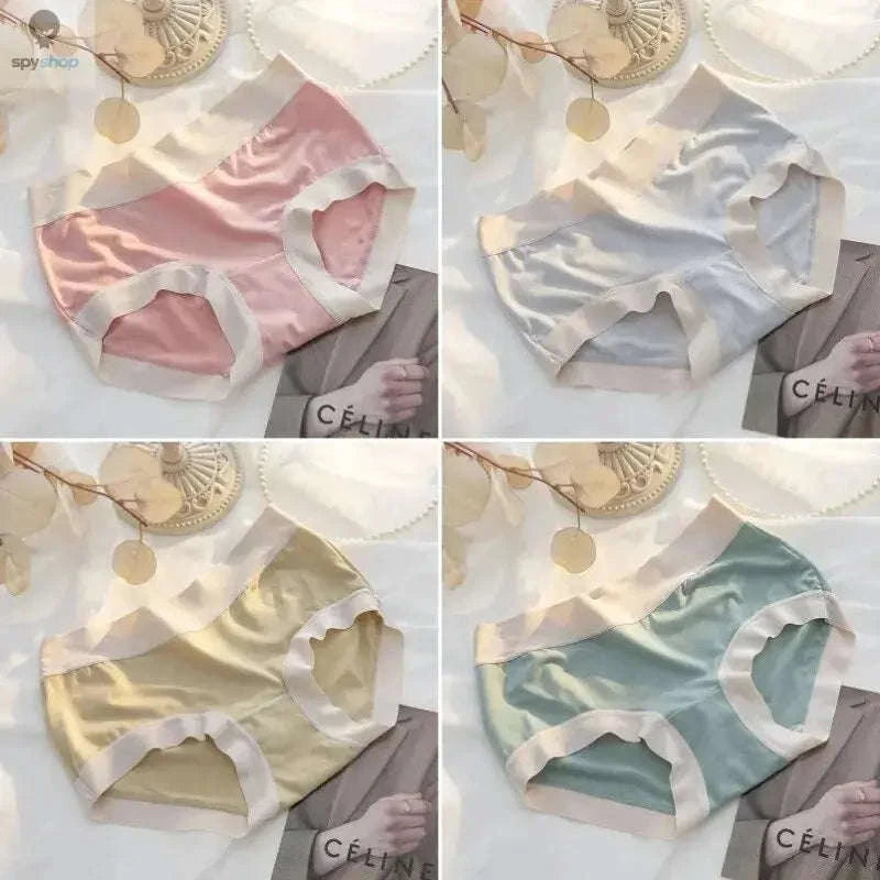 4-Pack Women's Seamless Modal Briefs-L / YellowGreenGrayApri / 4pcs