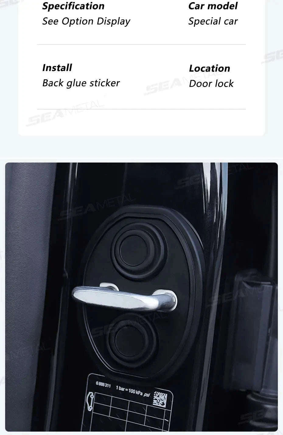 4-Piece Car Door Lock Protector Cover-4pcs