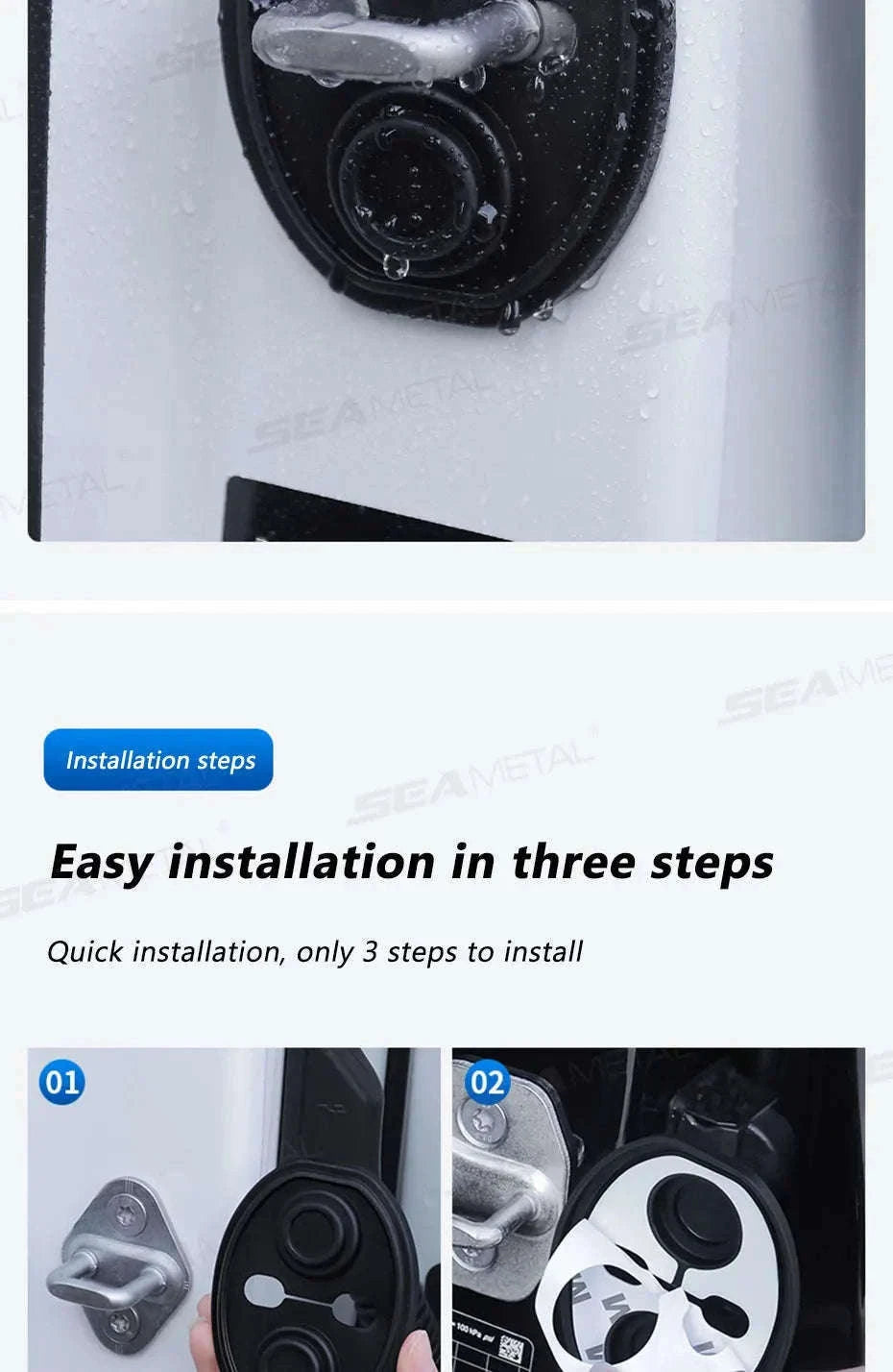 4-Piece Car Door Lock Protector Cover-4pcs