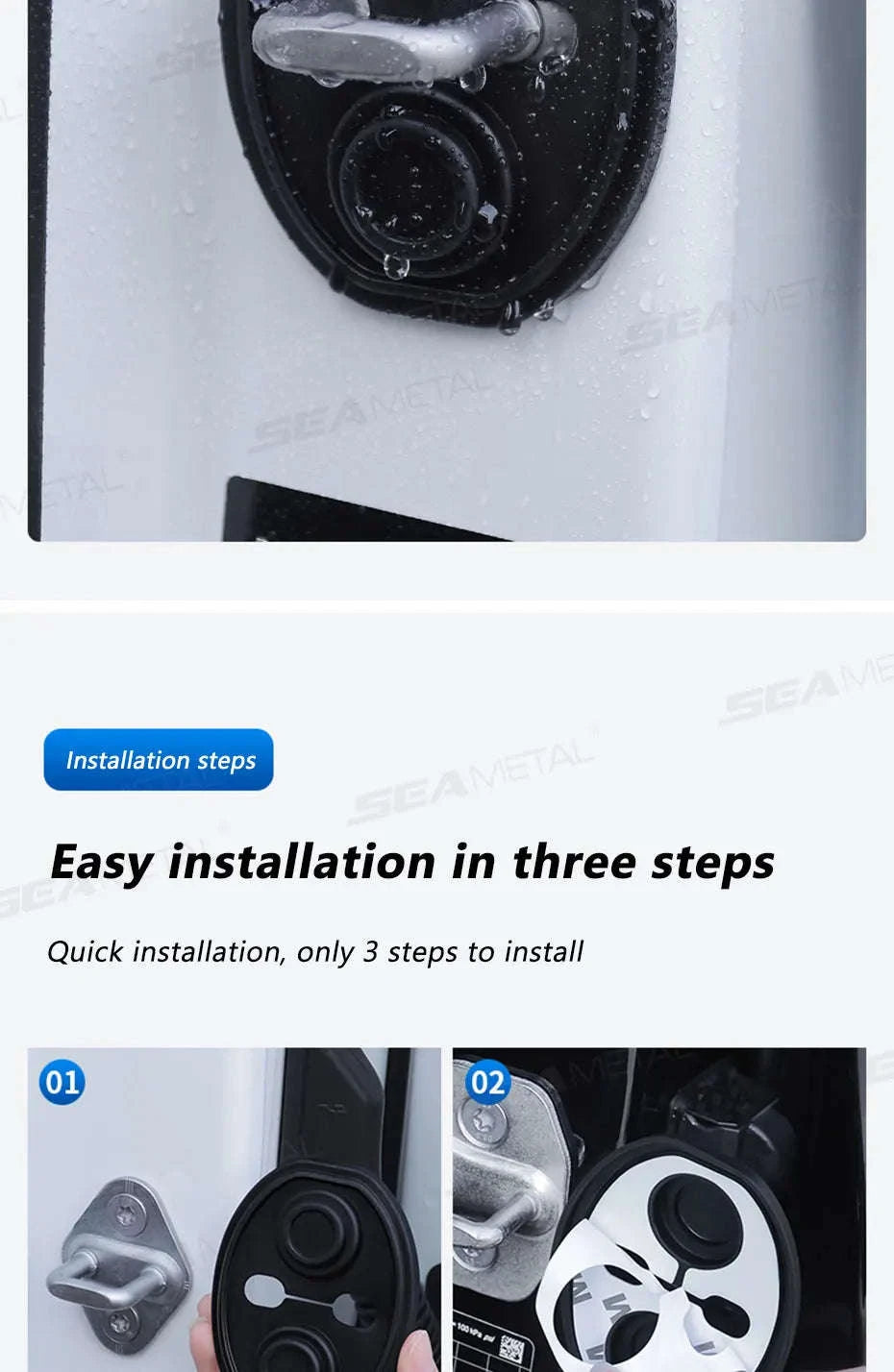 4-Piece Car Door Lock Protector Cover-4pcs