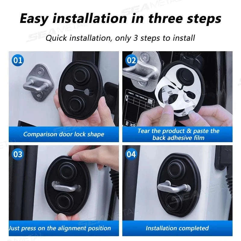 4-Piece Car Door Lock Protector Cover-4pcs
