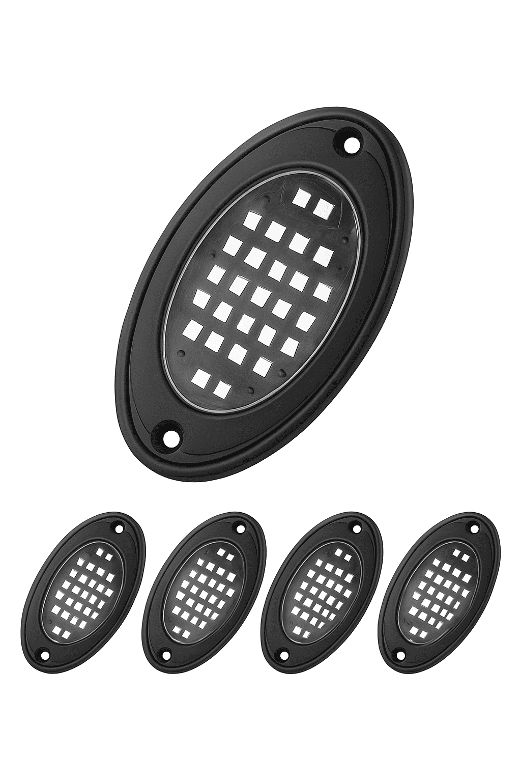 4-Piece LED Rock Lights for Trucks and Off-Road Vehicles-Blue