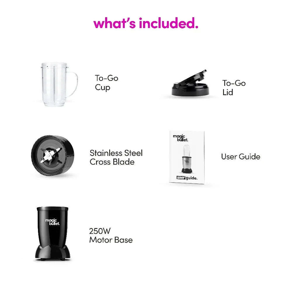 4 Piece Personal Blender, Black-United States