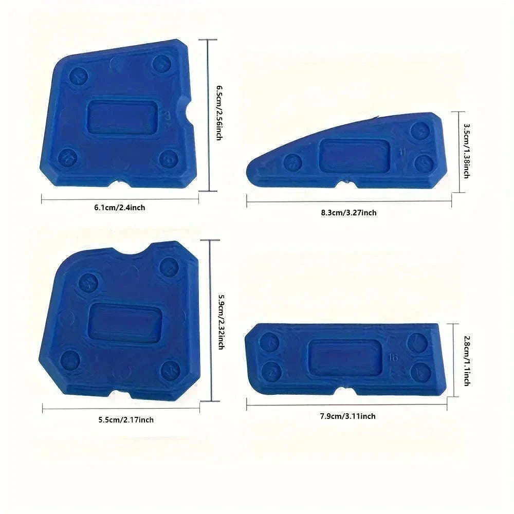 4-Piece Silicone Caulking Tool Kit for Clean Seal Lines-Default Title