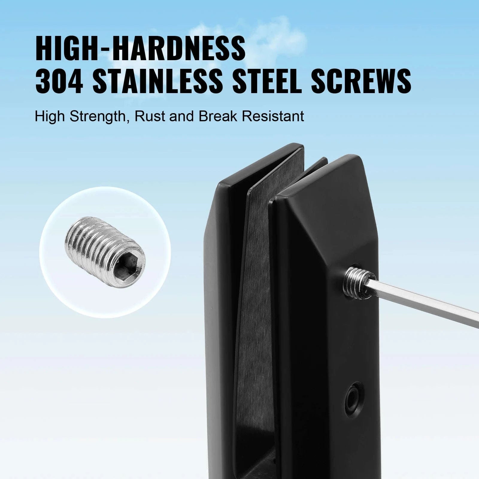 4-Piece Square Glass Clamp for 8-12mm Tempered Glass-Black 10pcs / spain