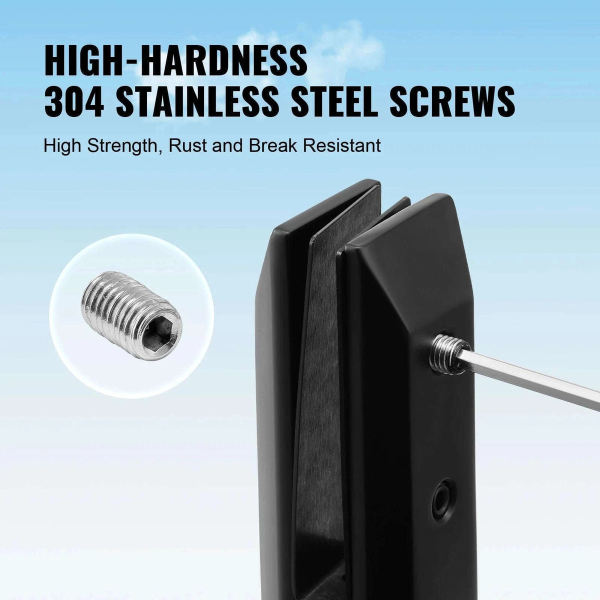 4-Piece Square Glass Clamp for 8-12mm Tempered Glass-Black 10pcs / spain
