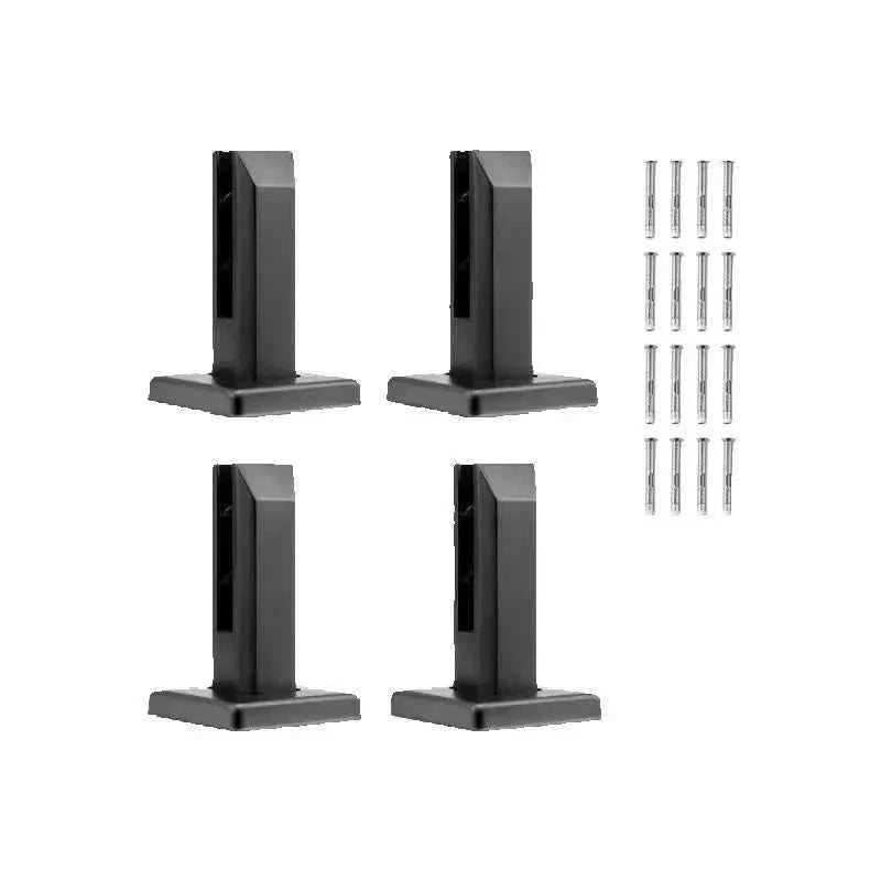 4-Piece Square Glass Clamp for 8-12mm Tempered Glass-Black 10pcs / spain