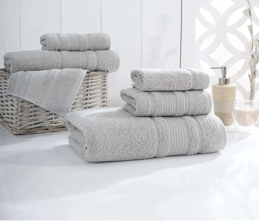 4-Piece Turkish Cotton Washcloths Towel Set-Light Grey / United States