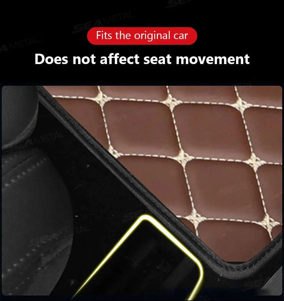 4-Piece Universal Car Floor Mat Set-Black Gold