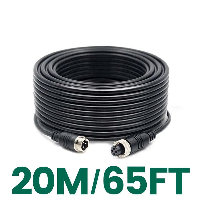 4-Pin Aviation Extension Video Cable for Vehicle Camera Monitor Connection-15m