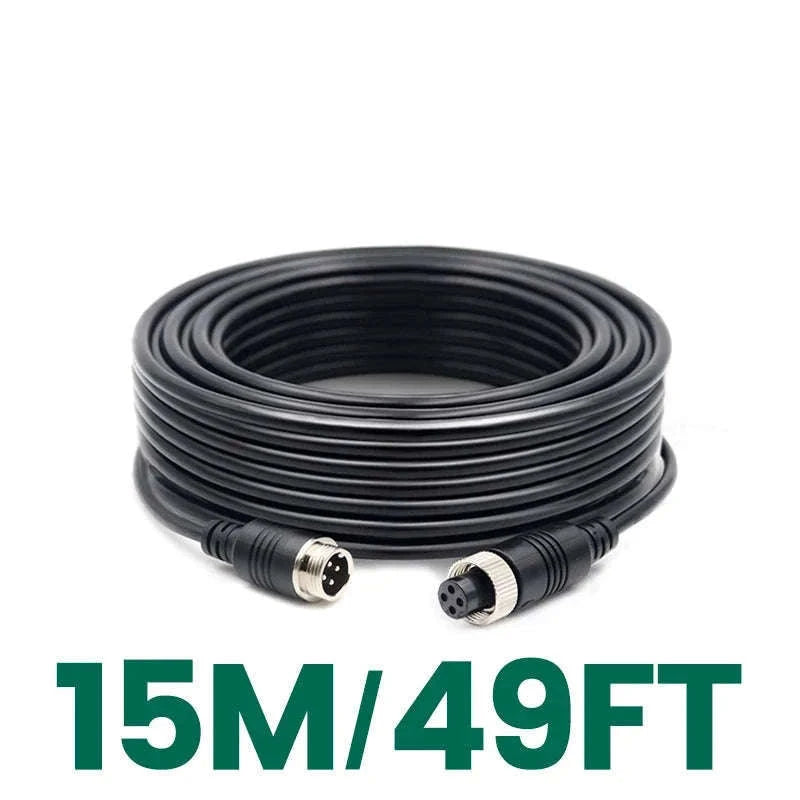 4-Pin Aviation Extension Video Cable for Vehicle Camera Monitor Connection-15m