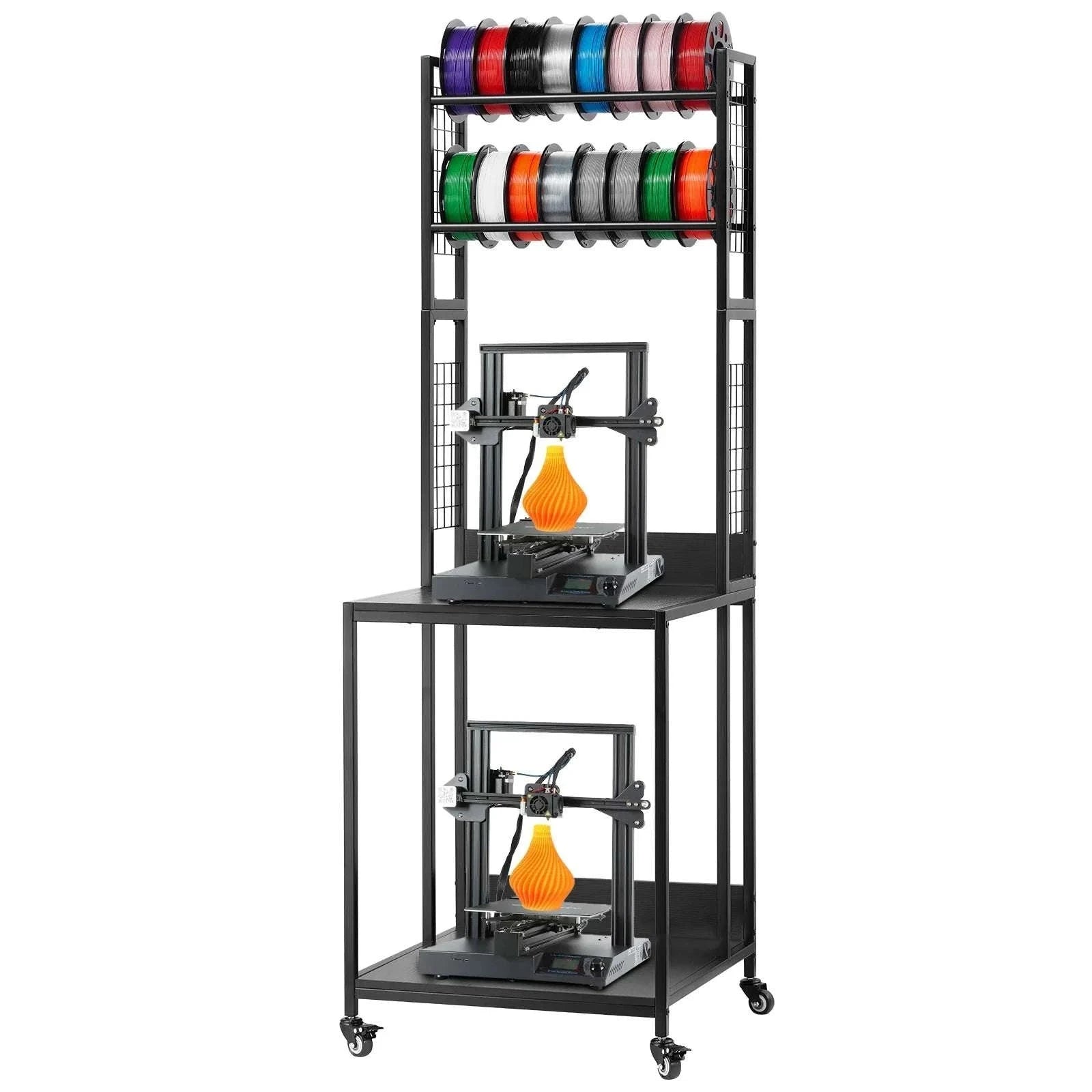 4-Tier 3D Printer Filament Storage Rack with Wheels & Stand-4 Tier / United States
