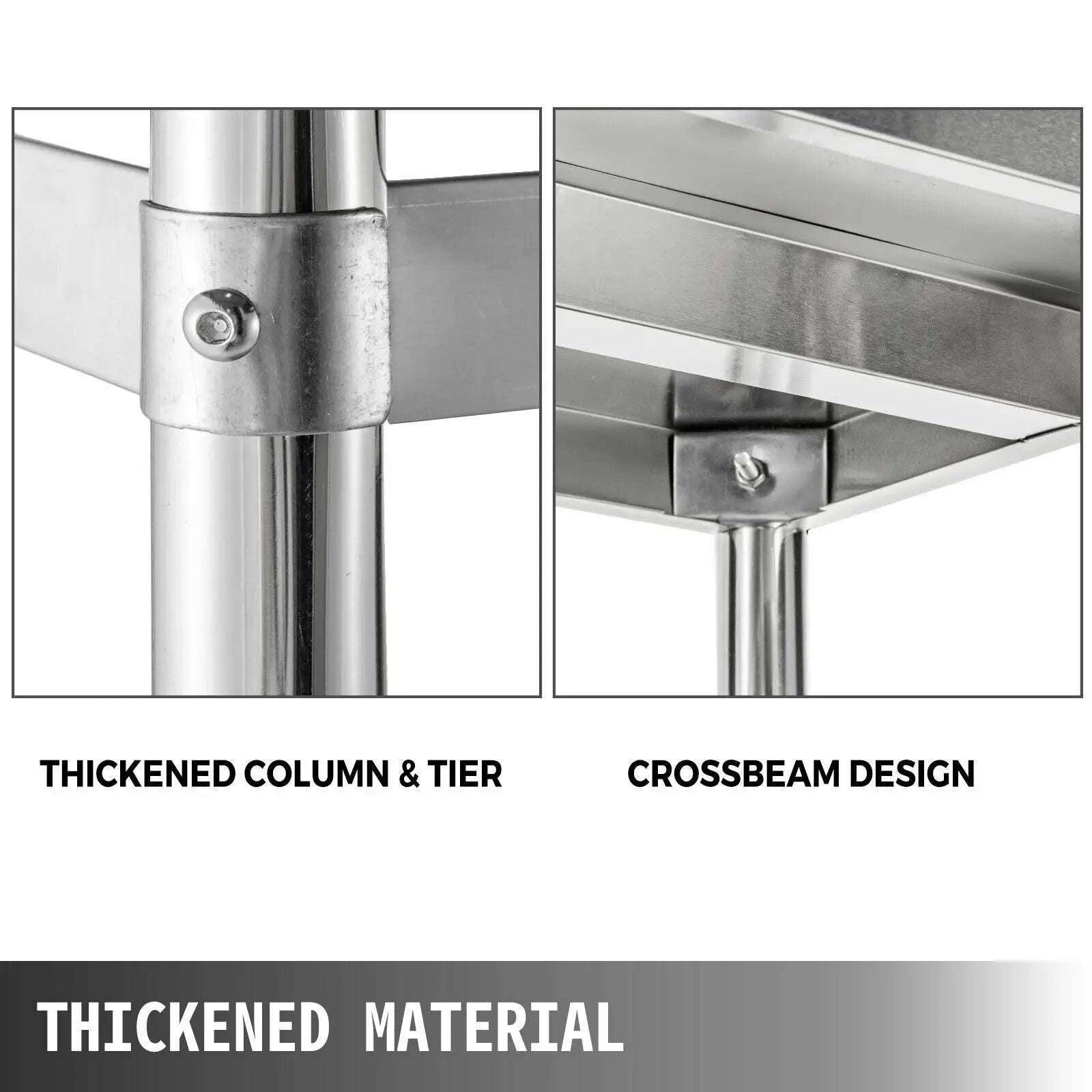 4-Tier Stainless Steel Storage Rack for Kitchen, Garage & Warehouse-4 Tier 45in x 17in / spain