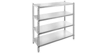 4-Tier Stainless Steel Storage Rack Shelf-4 Tier 58.5in x 17in / Germany