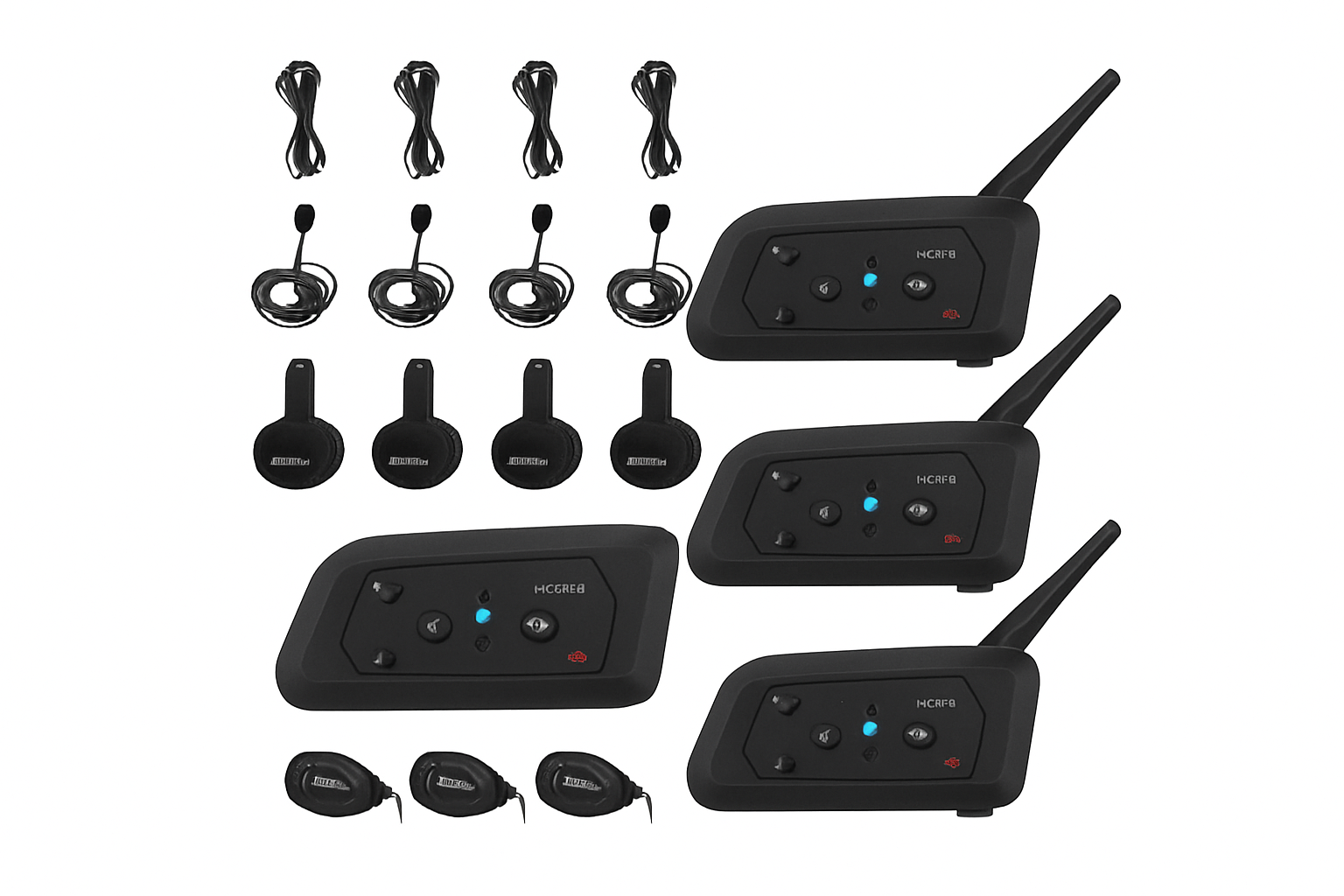 4-hengen erotuomaripuhelin V4C 1200 m täysdupleksinen Bluetooth-kuuloke