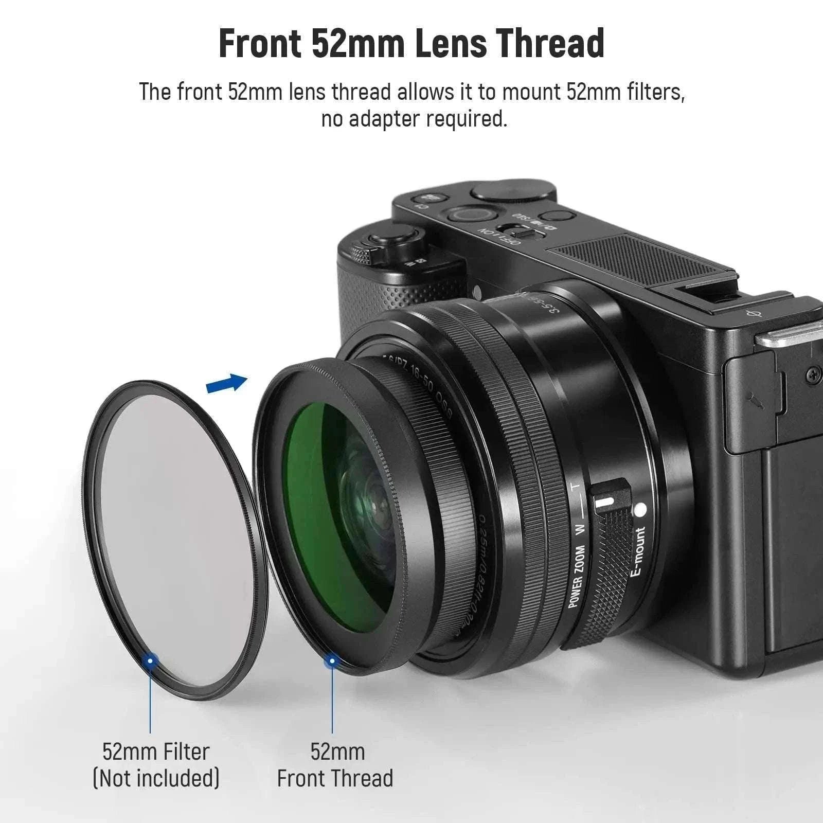 40.5mm 2-in-1 Wide Angle & 10X Macro Lens for Sony ZV-E10 ZV-1F-China Mainland