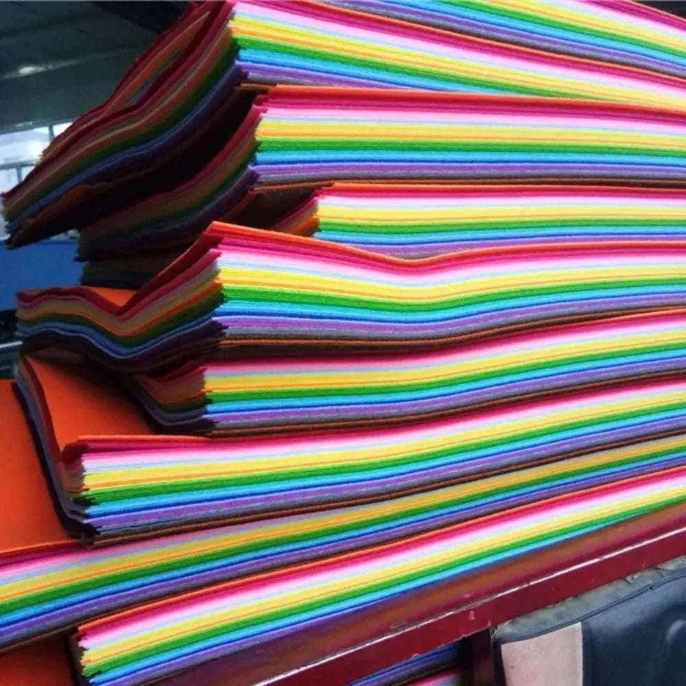 40-Color Soft Felt Fabric Sheets for DIY Crafting-15x15cm 40pcs / China Mainland