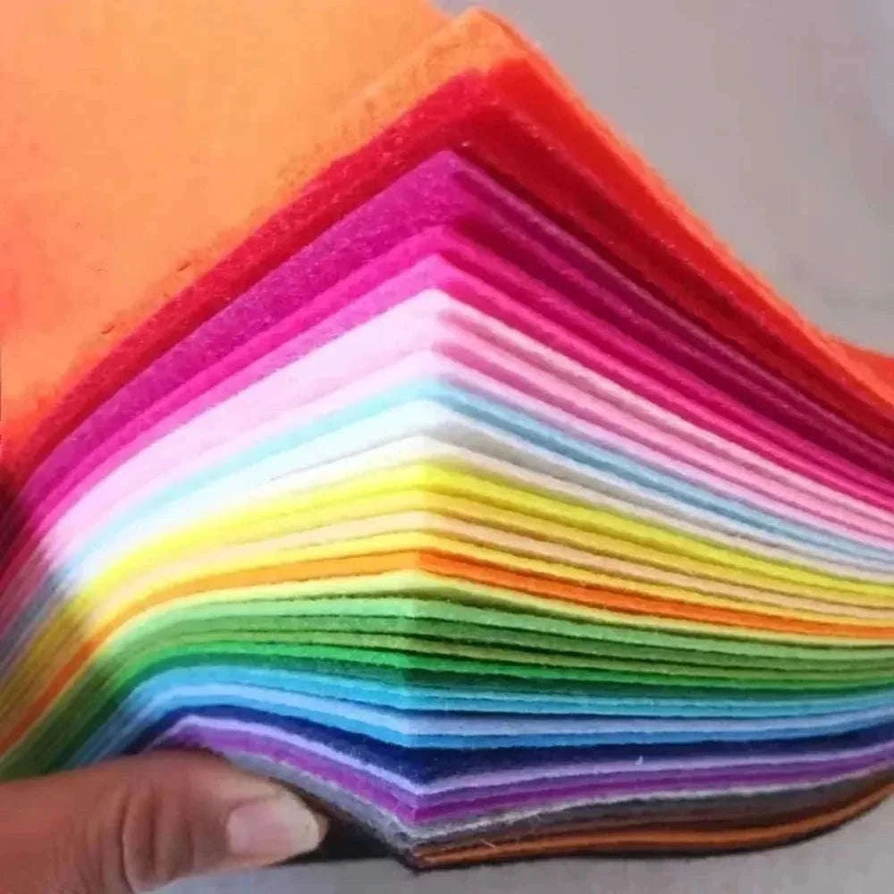 40-Color Soft Felt Fabric Sheets for DIY Crafting-15x15cm 40pcs / China Mainland