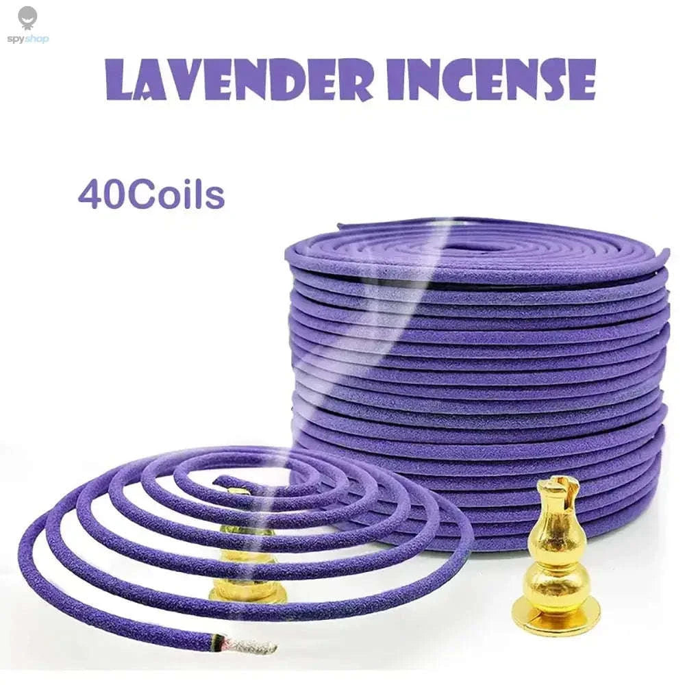 40 Lavender Aromatherapy Coils for Air Purification, Yoga & Meditation-18pcs