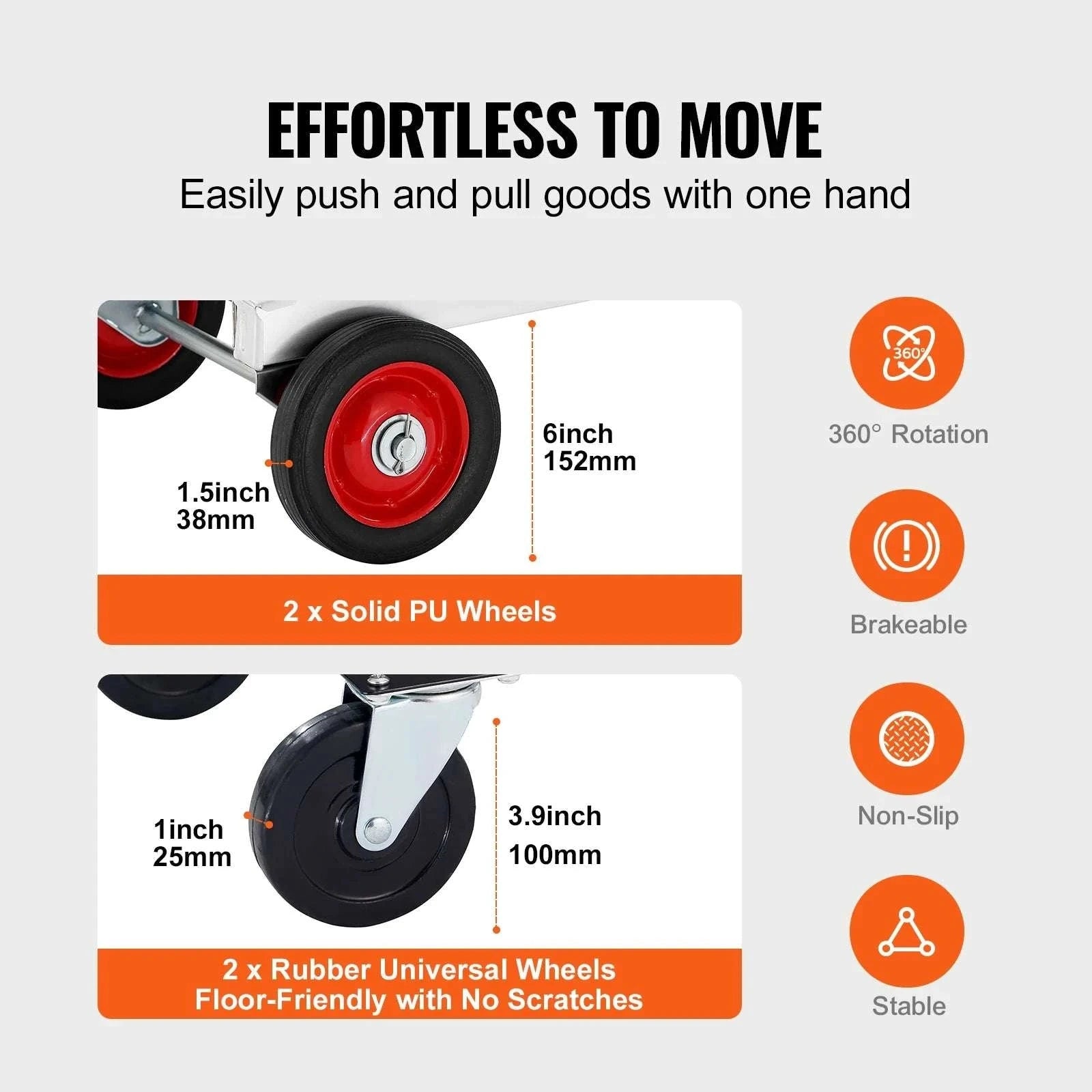 400 lb Folding Hand Truck Dolly 2-in-1 Convertible Utility Cart-400lbs / Poland