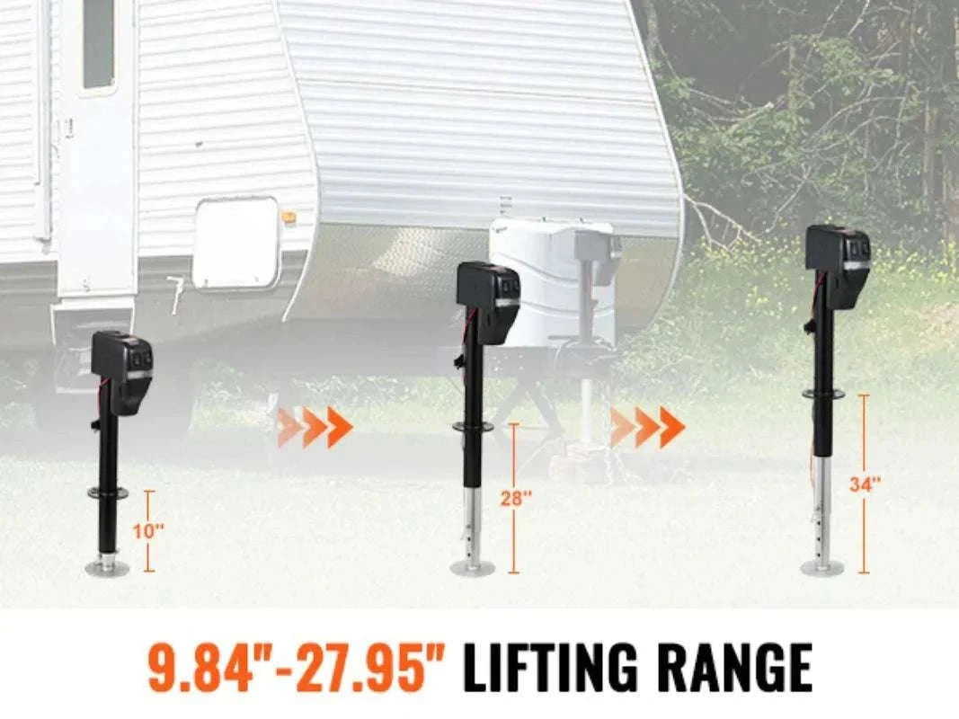 4000LB Electric Trailer Jack with LED Light & Waterproof Cover-United States