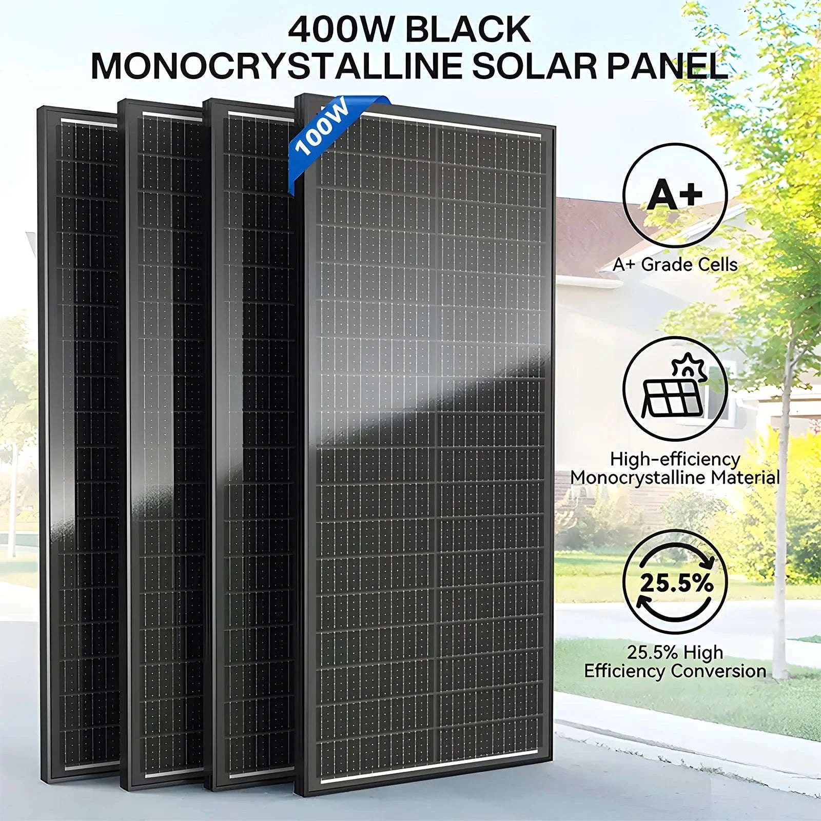 400W 200W 100W N-Type 18BB Monocrystalline Solar Panel-100W / United States