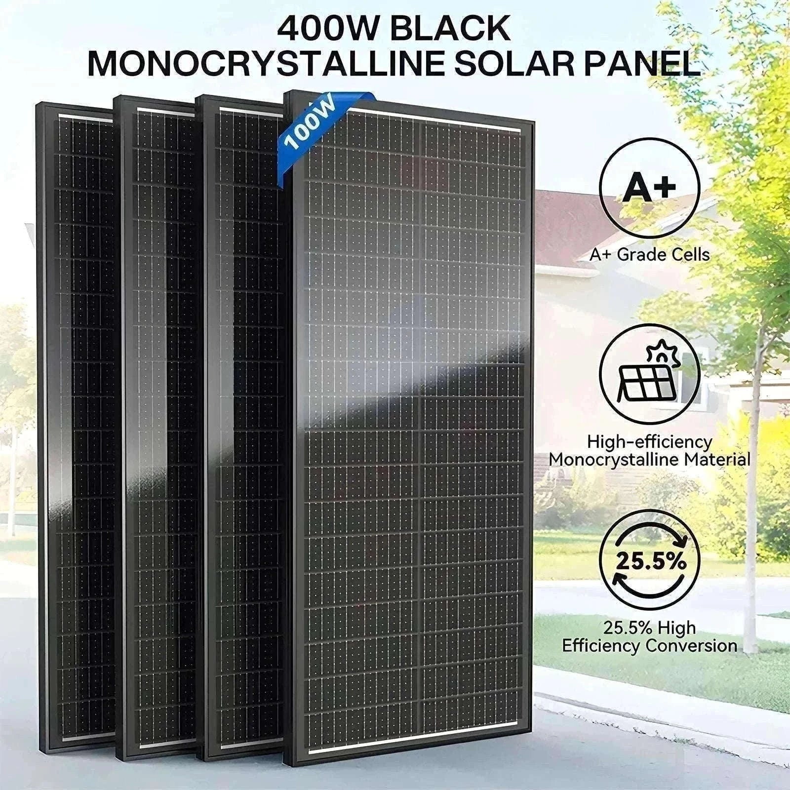 400W 200W 100W N-Type 18BB Monocrystalline Solar Panel-100W / United States