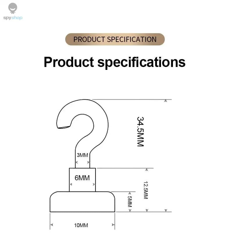 40PCS Strong Magnetic Hooks Multi-Purpose Storage Hooks Home Kitchen Bar Storage Hooks Key Storage Hooks Bathroom Hangers Spy-shop.com