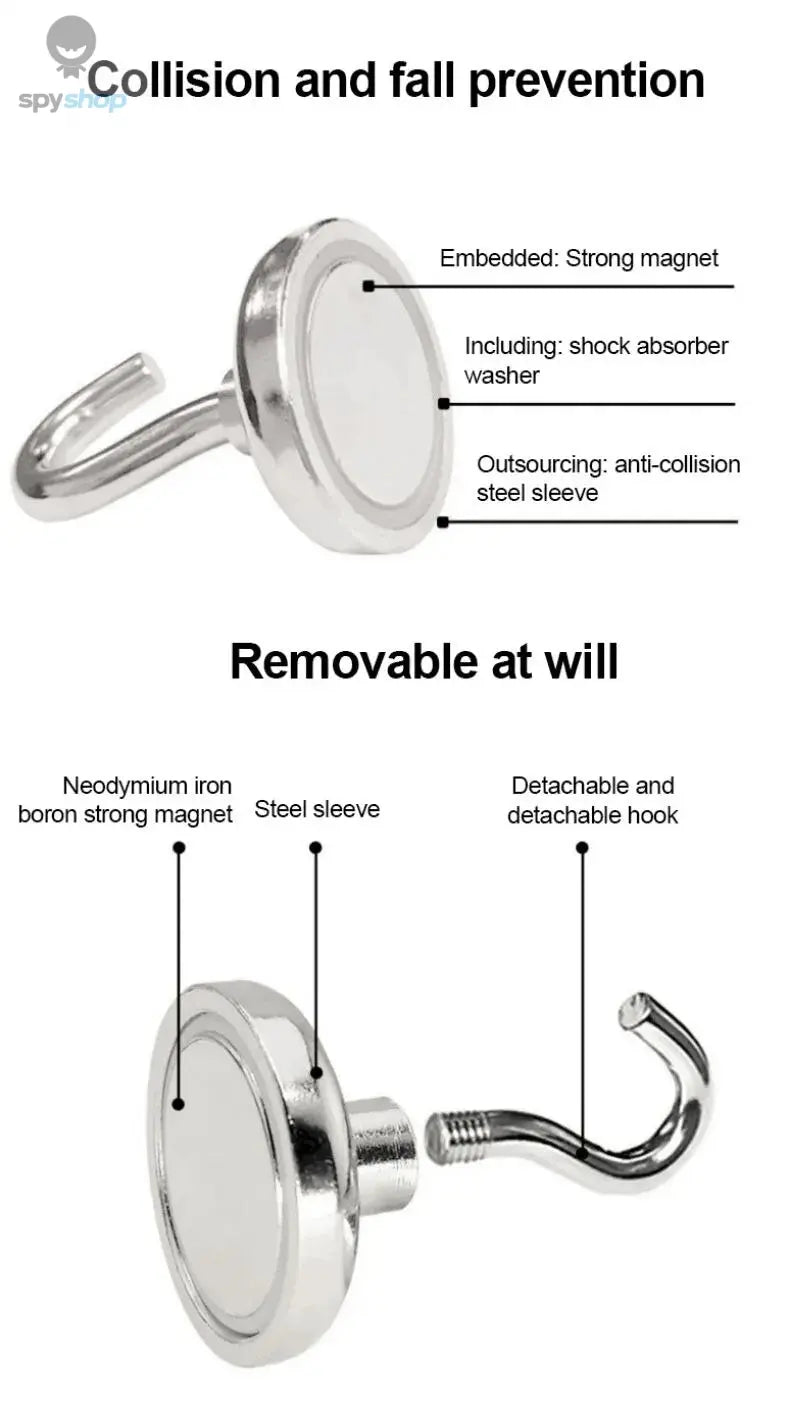 40PCS Strong Magnetic Hooks Multi-Purpose Storage Hooks Home Kitchen Bar Storage Hooks Key Storage Hooks Bathroom Hangers Spy-shop.com