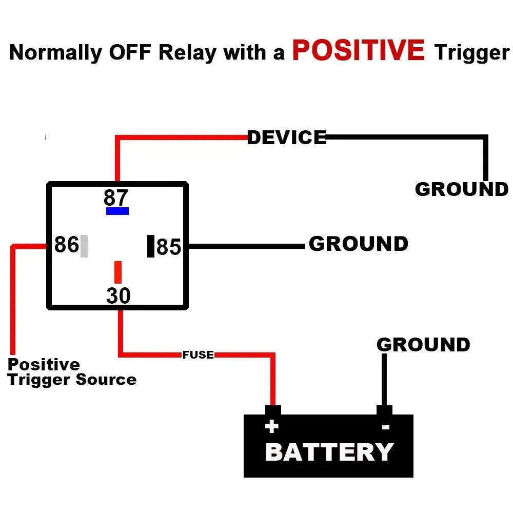 40A 4-Pin 12V Automotive Relay with Interlocking Socket-12V 4P