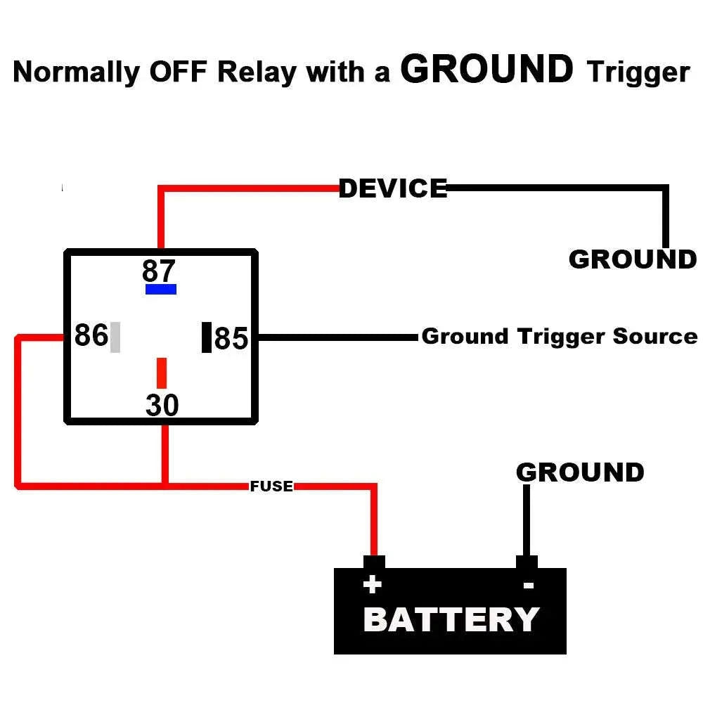 40A 4‑Pin 12V Automotive Relay with Interlocking Socket-12V 4P
