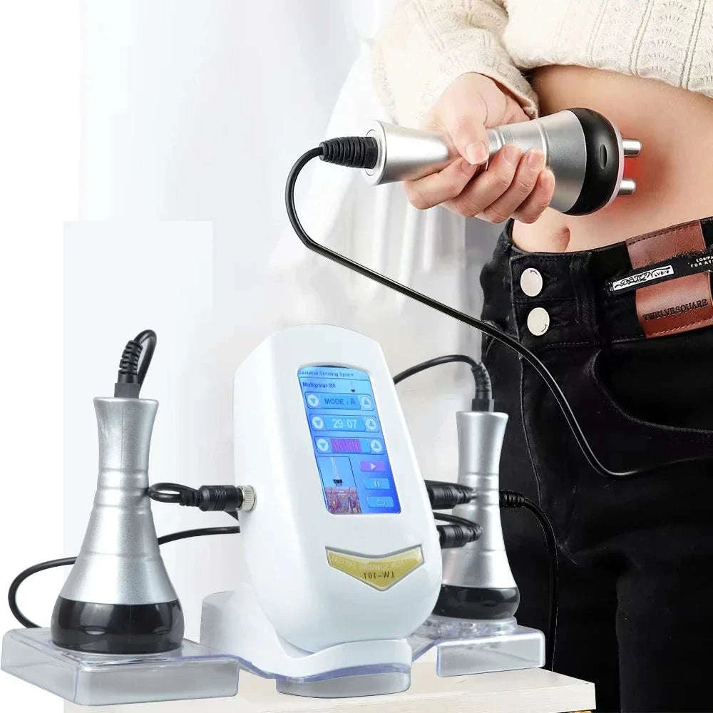 40K 3-in-1 Cavitation Body Slimming Machine Facial Massager-With Base and Gel / US Plug / United States