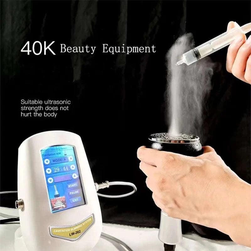 40K 3-in-1 Cavitation Body Slimming Machine Facial Massager-With Base and Gel / US Plug / United States