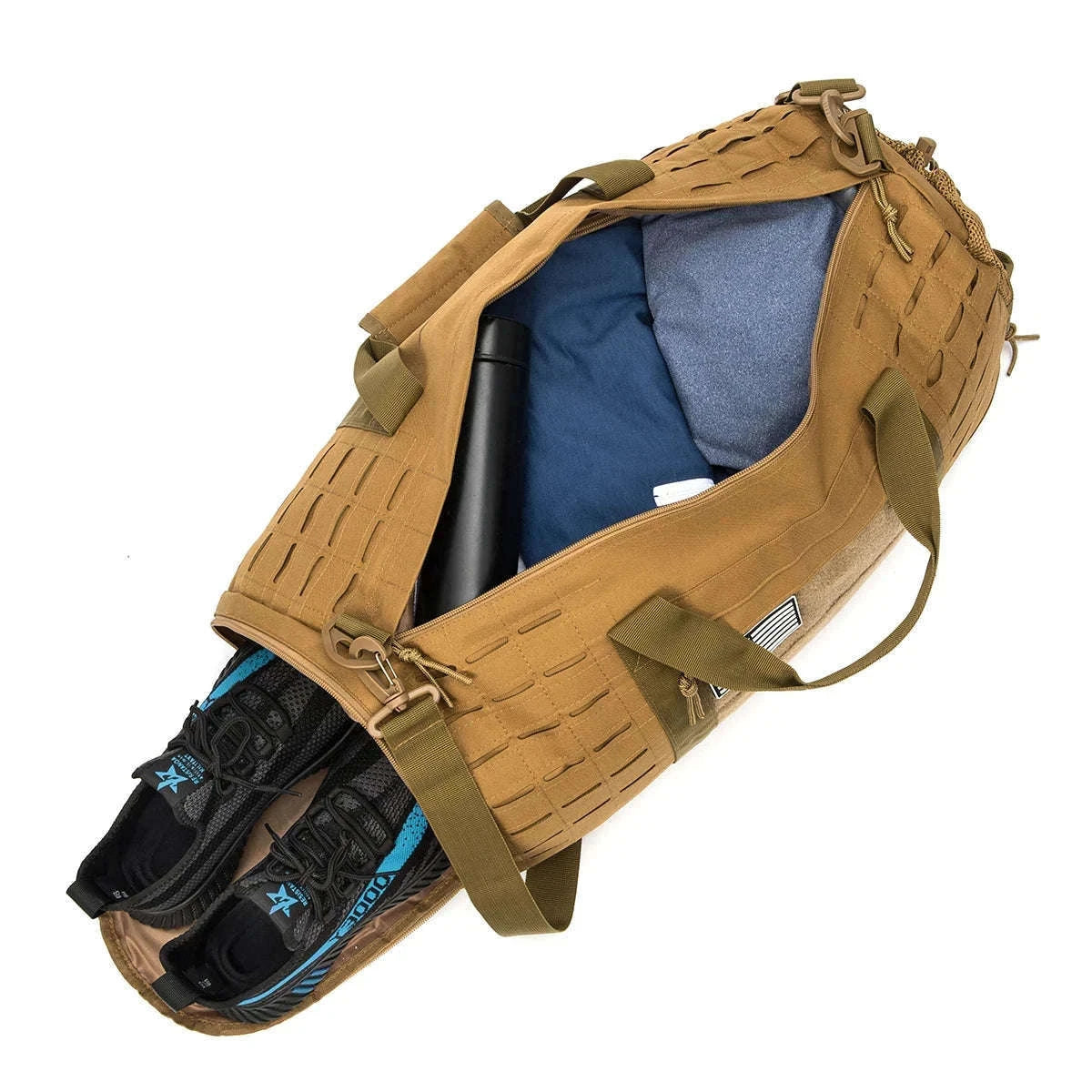 40L Tactical Travel Backpack with Shoe Compartment and MOLLE Webbing-Black / United States