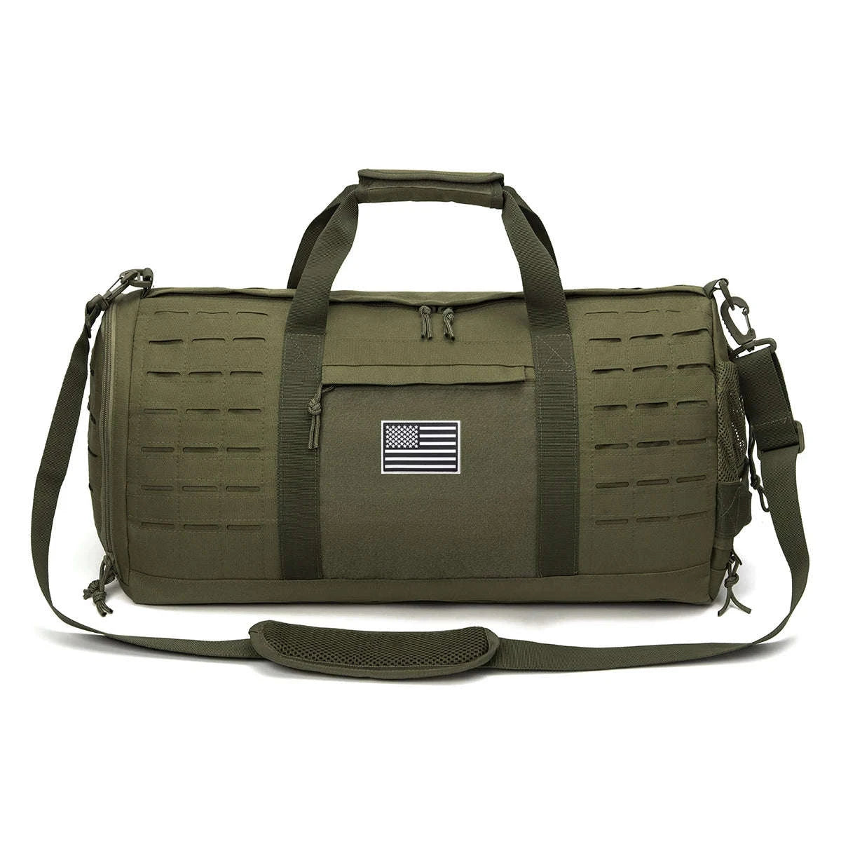 40L Tactical Travel Duffel Bag-Black Camo / United Kingdom
