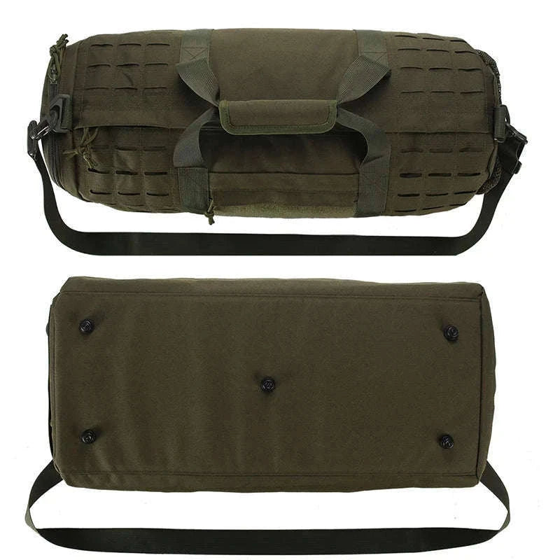 40L Tactical Travel Duffel Bag-Black Camo / United Kingdom