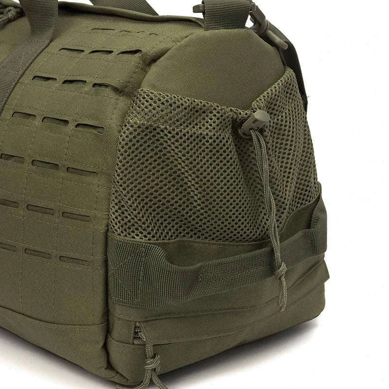 40L Tactical Travel Duffel Bag-Black Camo / United Kingdom