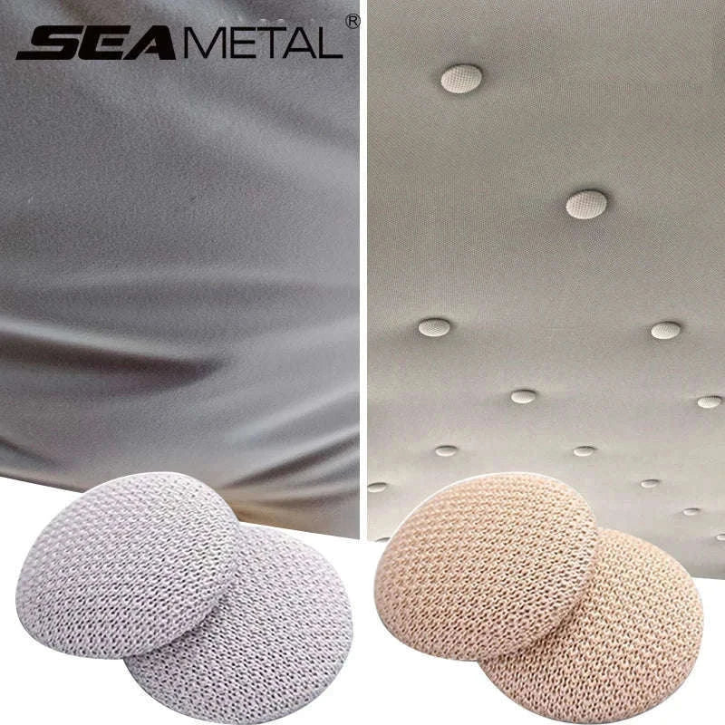 40pcs Car Interior Roof Buckles Headliner Ceiling Cloth Fixing Rivets-Plaid Gray 40pcs