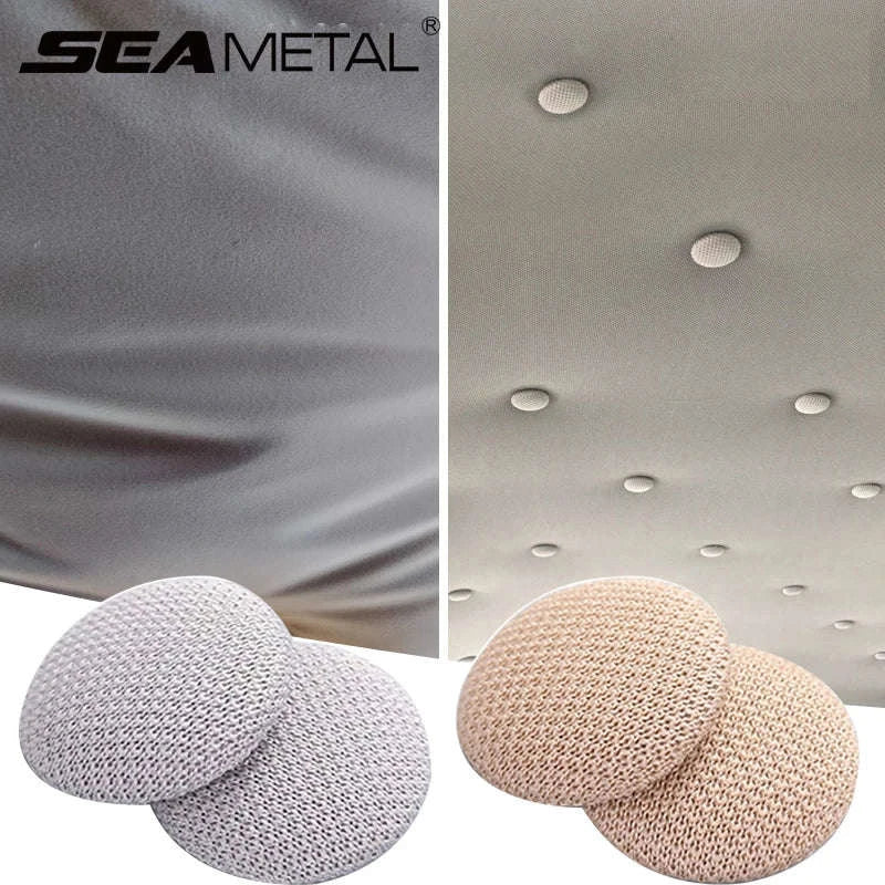 40pcs Car Interior Roof Buckles Headliner Ceiling Cloth Fixing Rivets-Plaid Gray 40pcs