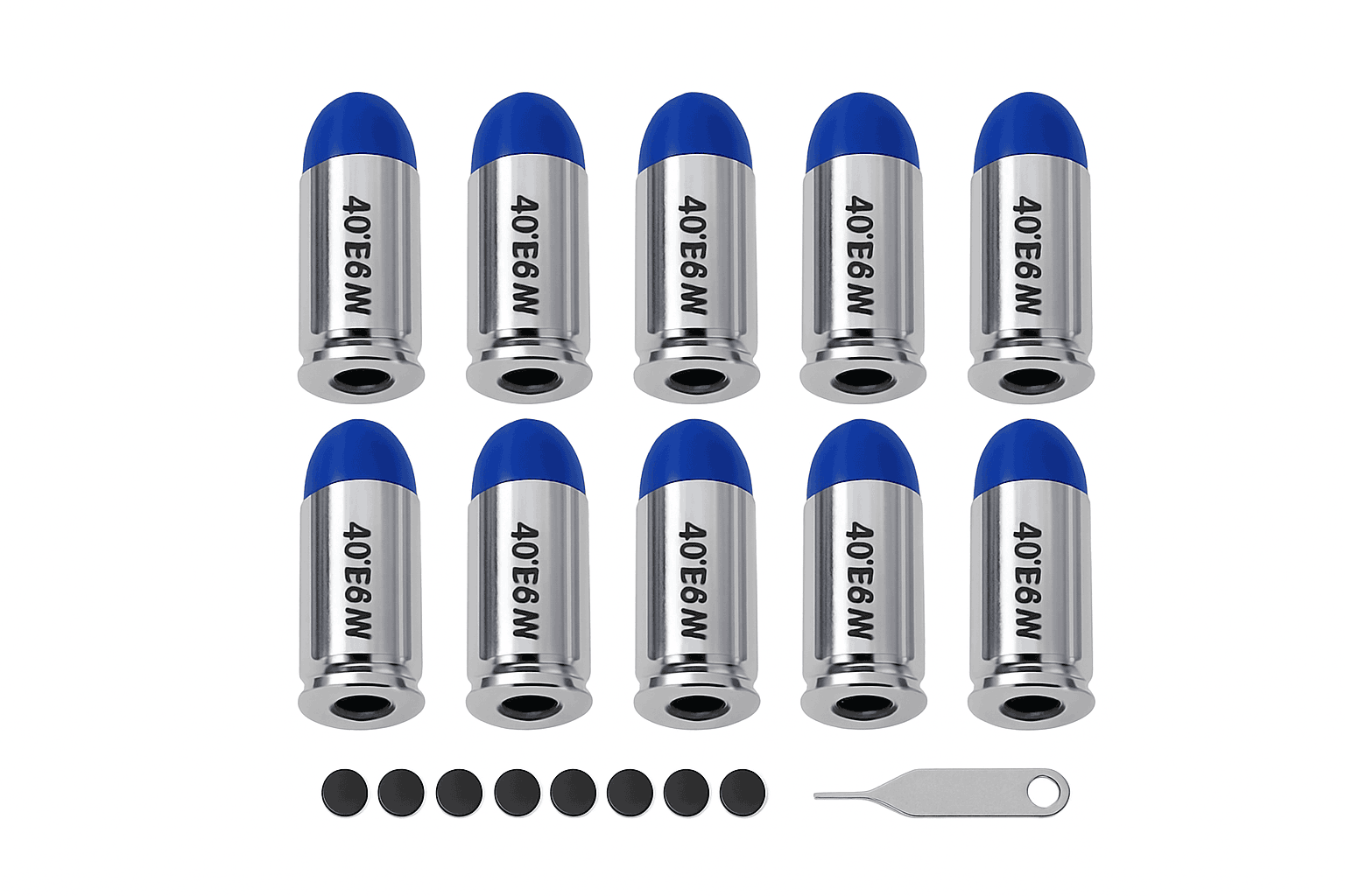 40S&W Dummy Round Practice Training Bullets 10pcs-Blue 10pcs / United States