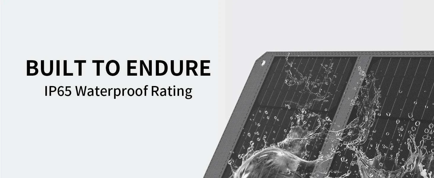 40W Foldable Solar Panel Charger with USB-C & USB-A Outputs-120W Solar panel / CZECH REPUBLIC