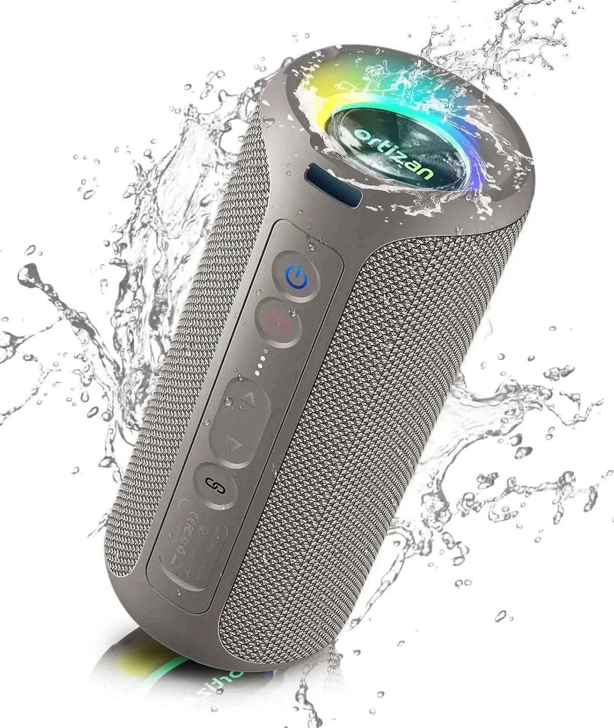 40W Waterproof Bluetooth Speaker with Deep Bass, Lights & 30H Playtime-Blue