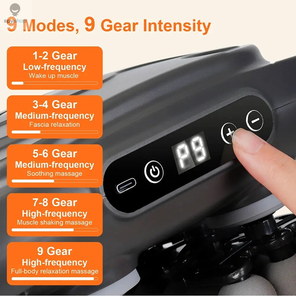 42-Heads Fascia Gun High-Frequency Vibration Body Massage Gun Back and Waist Massager Neck Shoulder Massager Muscle masajeador 