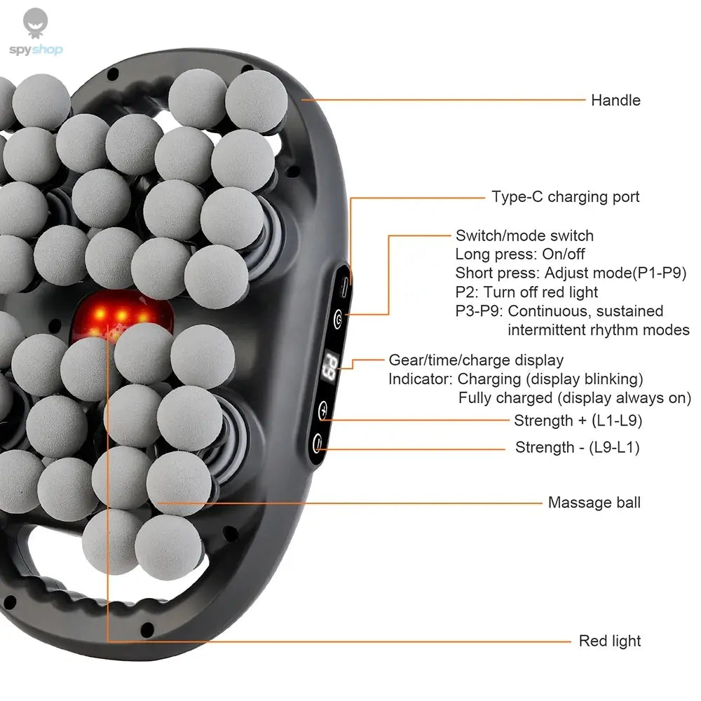 42-Heads Fascia Gun High-Frequency Vibration Body Massage Gun Back and Waist Massager Neck Shoulder Massager Muscle masajeador 