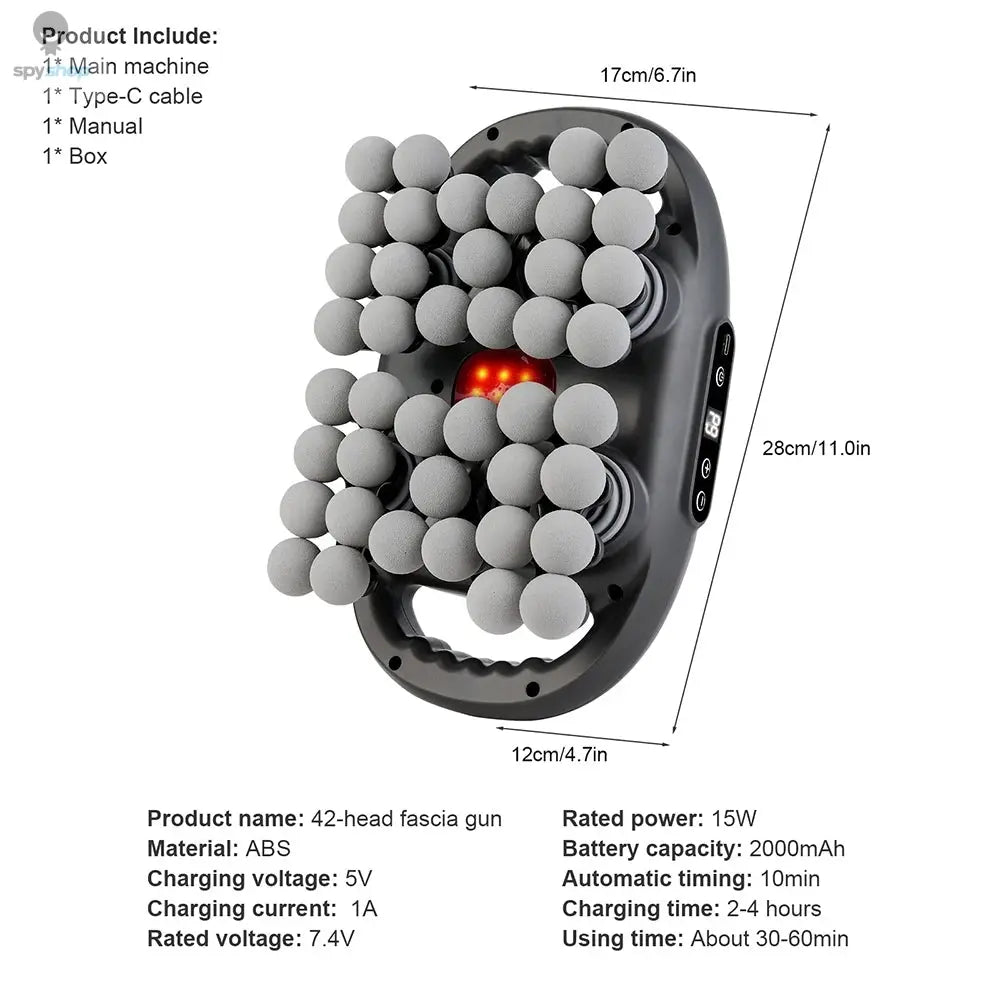 42-Heads Fascia Gun High-Frequency Vibration Body Massage Gun Back and Waist Massager Neck Shoulder Massager Muscle masajeador 