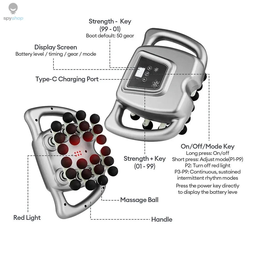 42-Heads Fascia Gun High-Frequency Vibration Body Massage Gun Back and Waist Massager Neck Shoulder Massager Muscle masajeador 